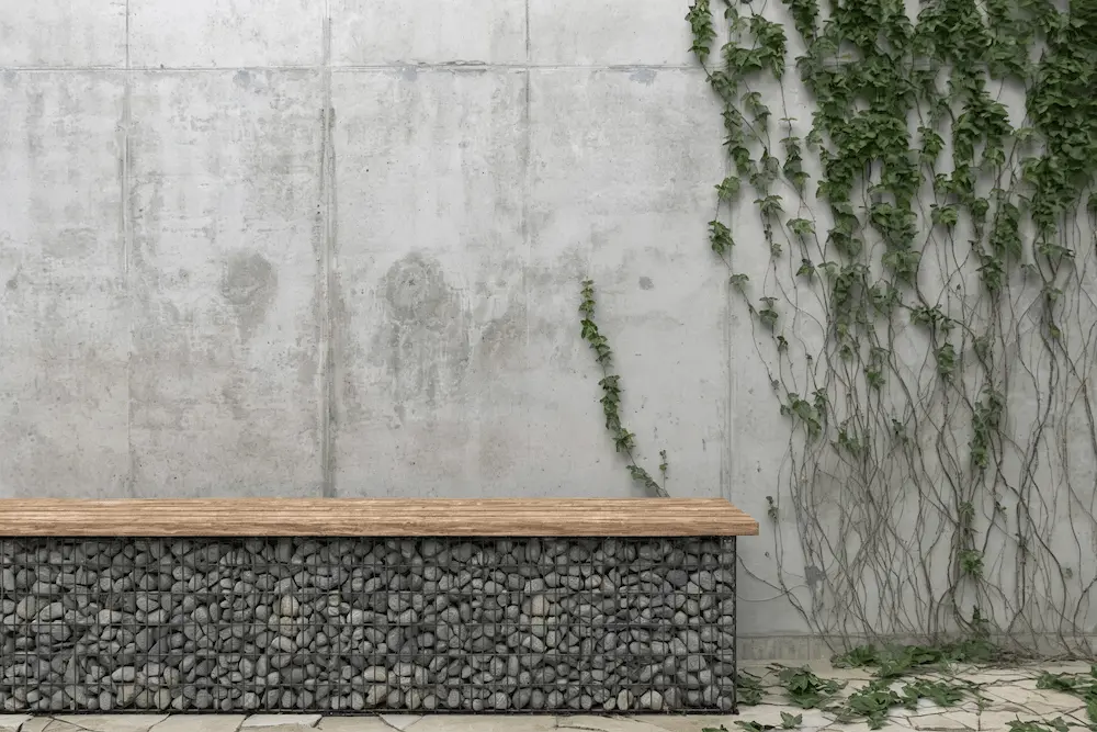 gabion bench use