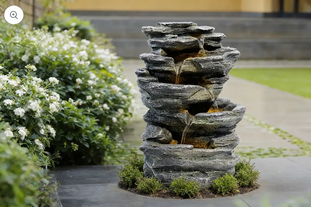 solar water features and fountains in UK garden