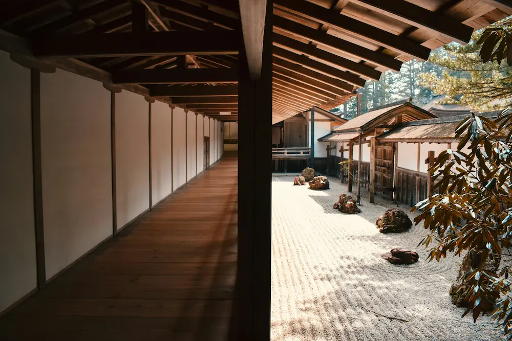 Japanese garden concept of negative space